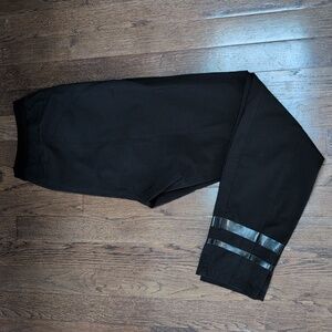 Marc Cain Black Slim Sport Pants with Stripe Accents Size 8 (Some Wear)